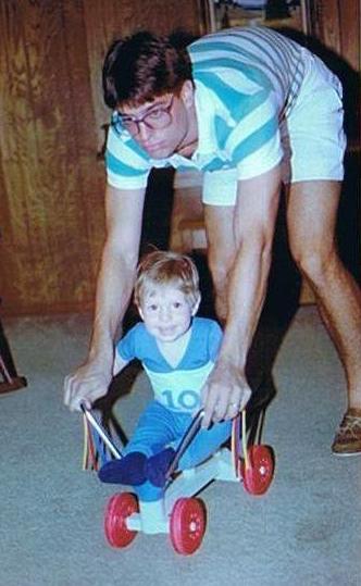 1989 Dad Gives Jon a Push