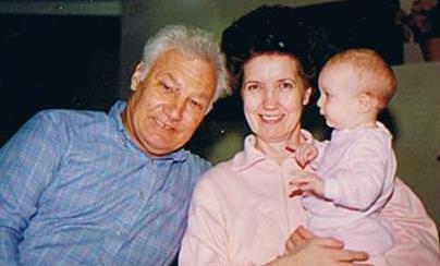 1990 Beth with Nana and Papa