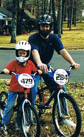 2000 - Dad and Sam on Bikes