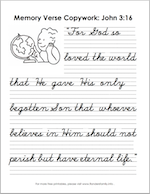 Free printable copywork from Scripture