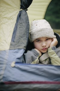 Child Lying in a Tent
