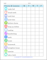 Chore chart for young children | free printable from www.flandersfamily.info