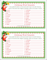 Find loads of free printable Christmas games at www.flandersfamily.info