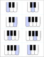 free piano key flashcards