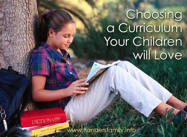 Choosing Curriculum your Children will Love