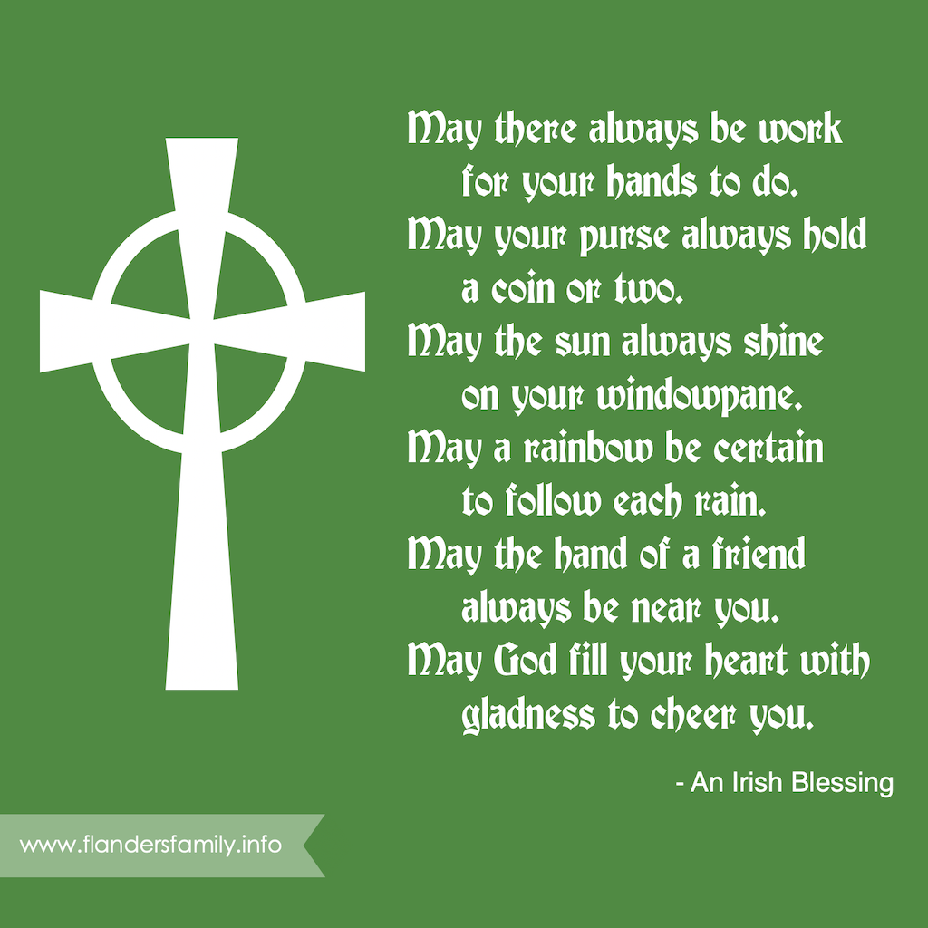 HC9-232E St Patrick An Irish Blessing Laminated Prayer Cards Pack of 25