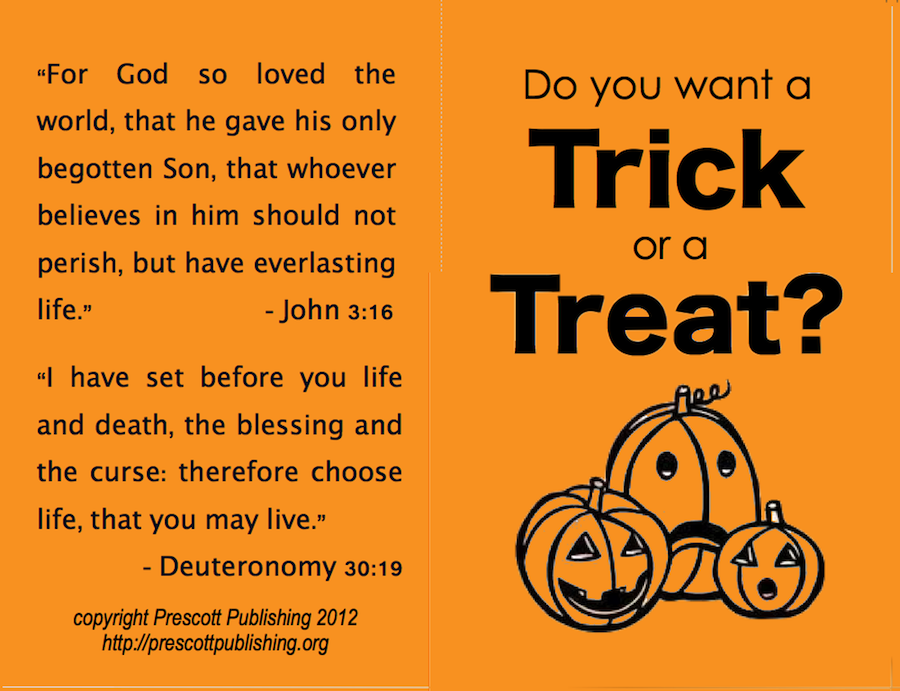 do you want a trick or a treat tract| www.flandersfamily.info