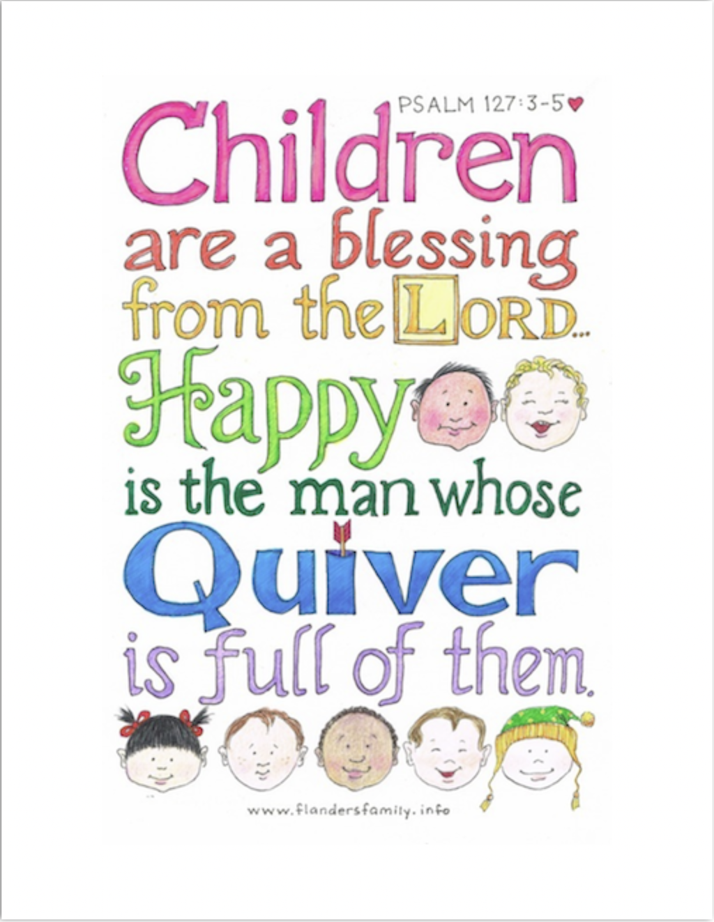 Children are a Blessing Coloring Page - Flanders Family Home Life