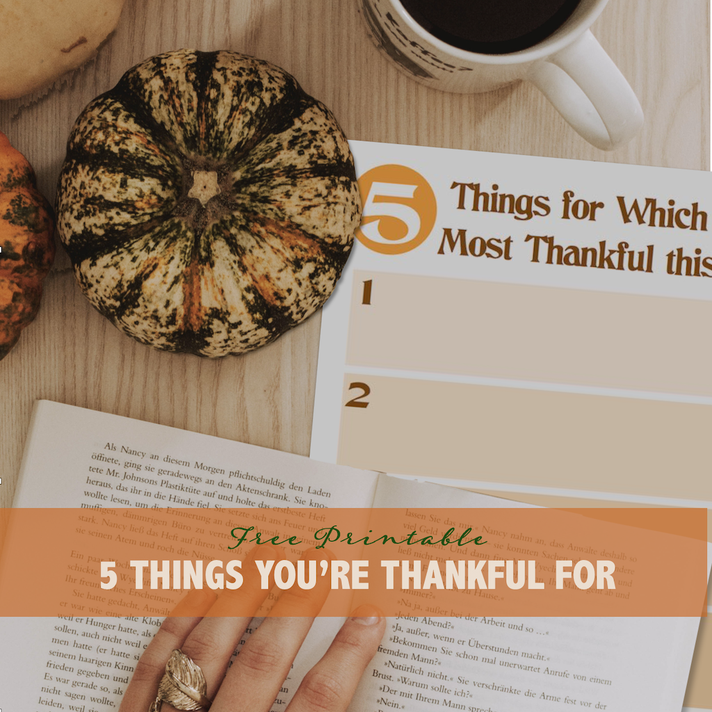 Name 5 Things You're Thankful For