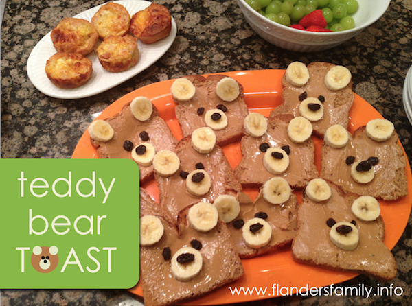 Let the kids cook breakfast! Teddy Bear Toast on the Menu.