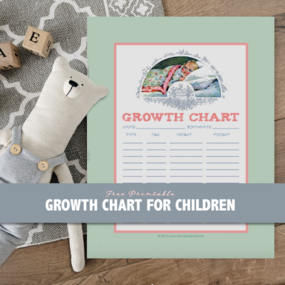 Children’s Growth Charts (Free Printables)