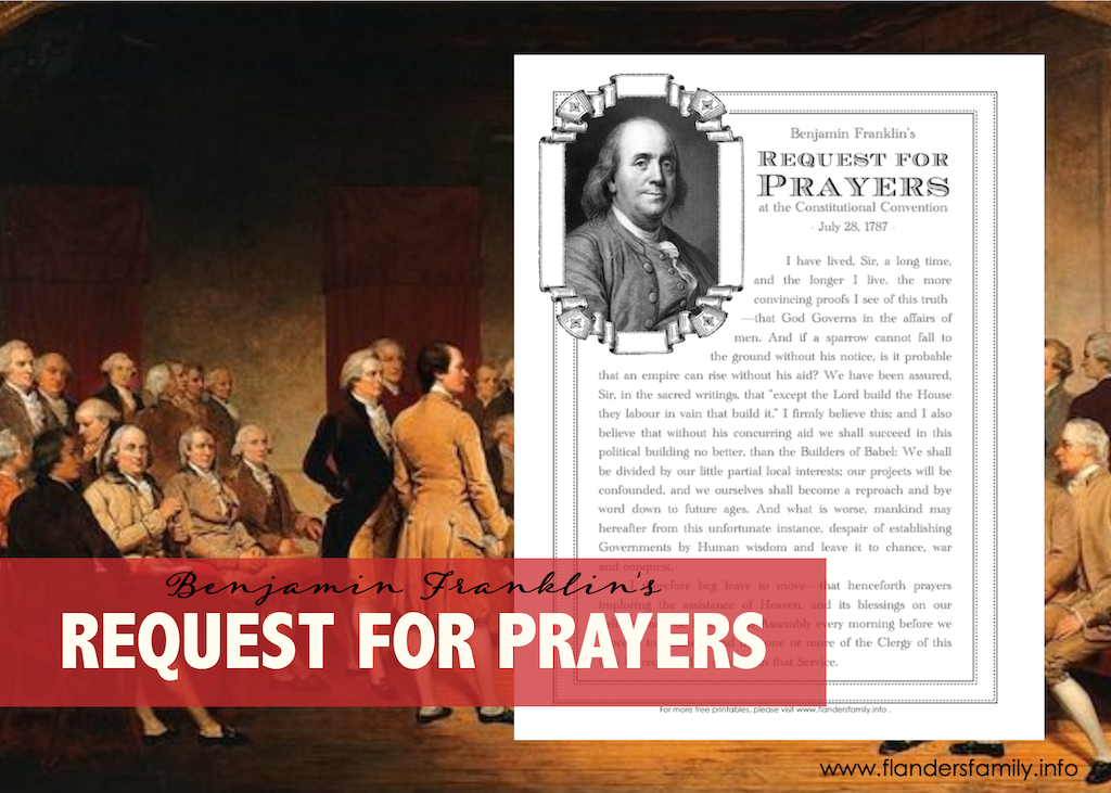 Ben Franklin's Request for Prayers 