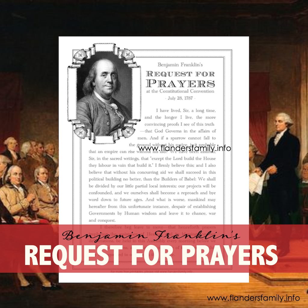 Ben Franklin's Request for Prayers 