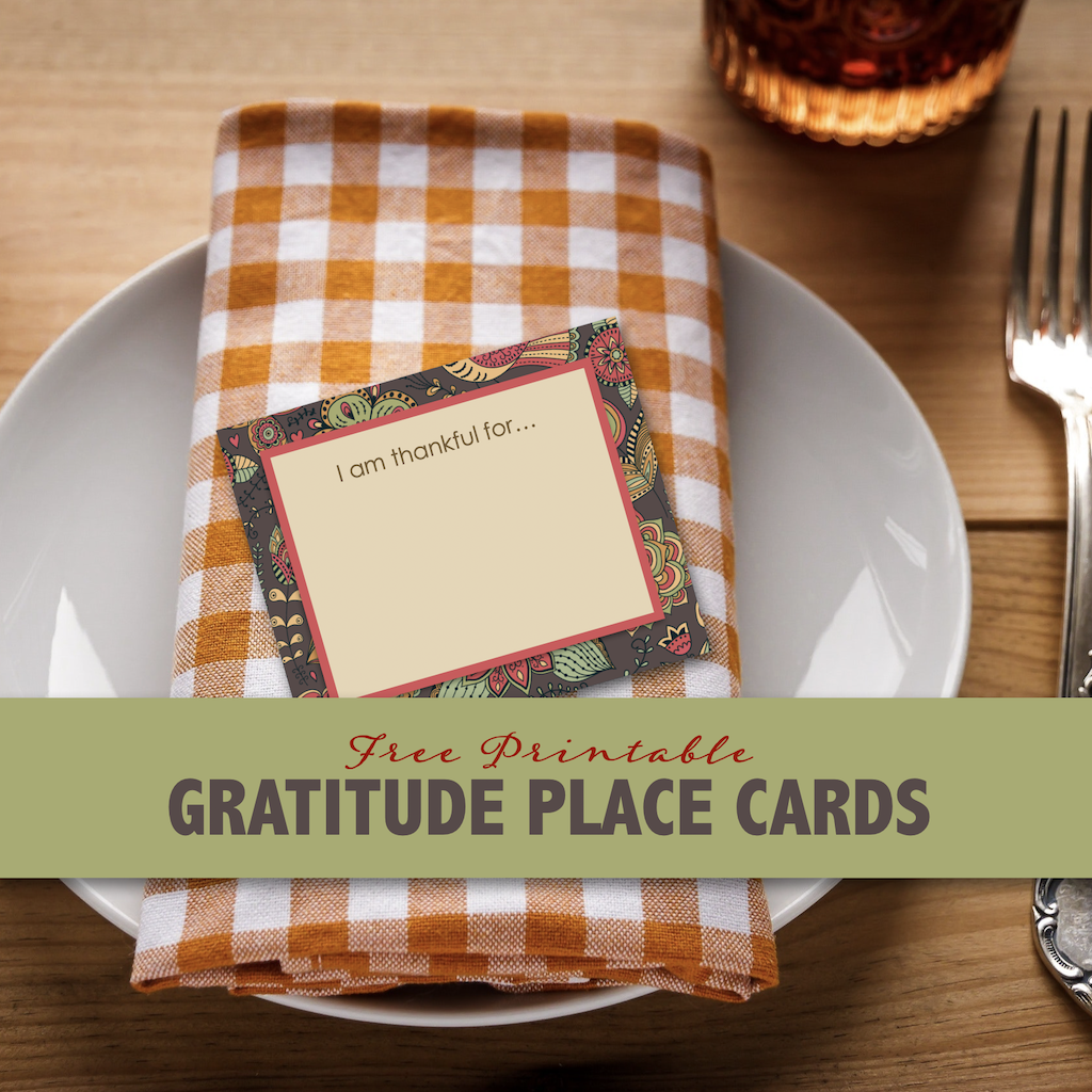 Free Gratitude Place Cards