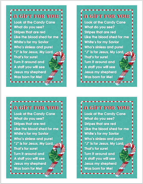 Candy Cane Gospel Poem For Christmas Flanders Family Homelife