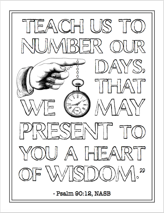 Psalm 90 Coloring Pages