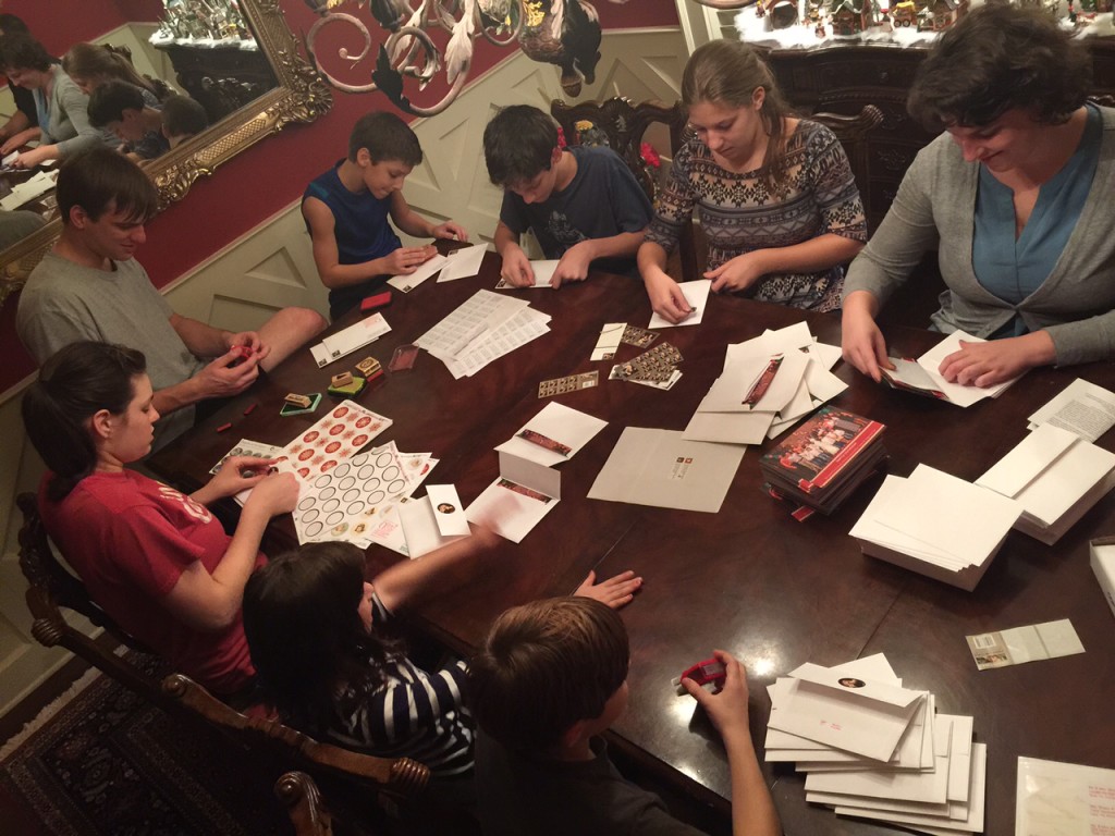 Christmas Card Assembly Line 1