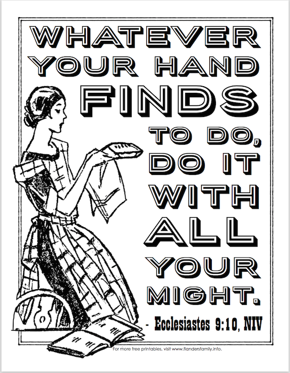 Free printable coloring pages with Scripture emphasis from flandersfamily.info -- Bible based, so you can meditate on the truth of scripture while you relax and color!