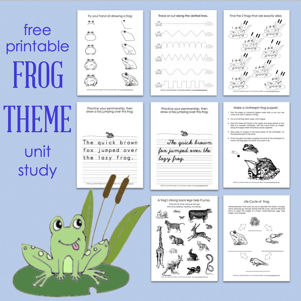 Free Printable Frog Themed Activity Sheets - Flanders Family Homelife