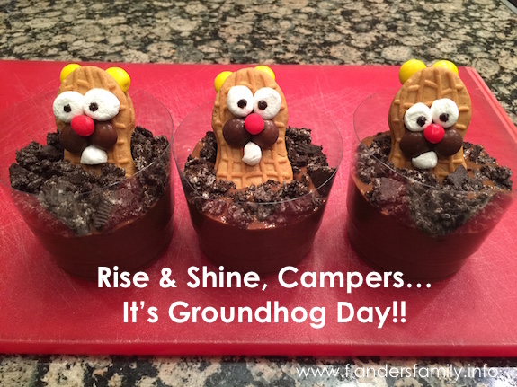 Fun Food: Groundhog Day Pudding Dirt Cups 