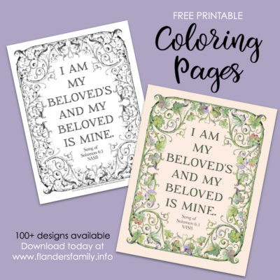 My Beloved is Mine Coloring Page