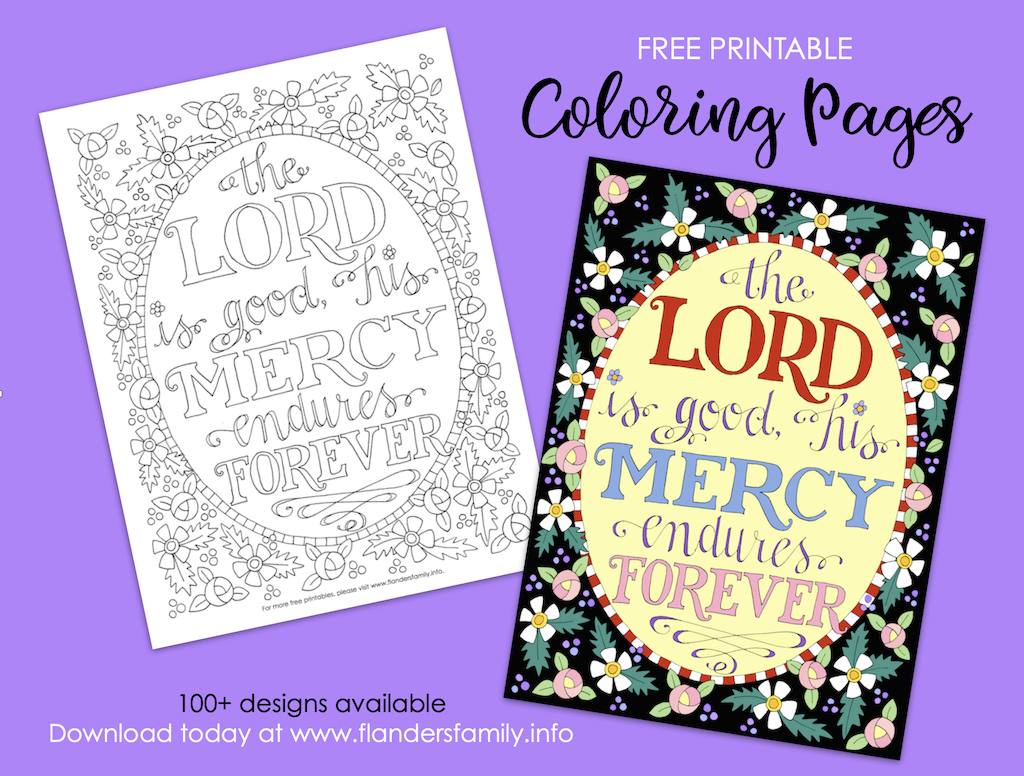 The Lord is Good Coloring Page