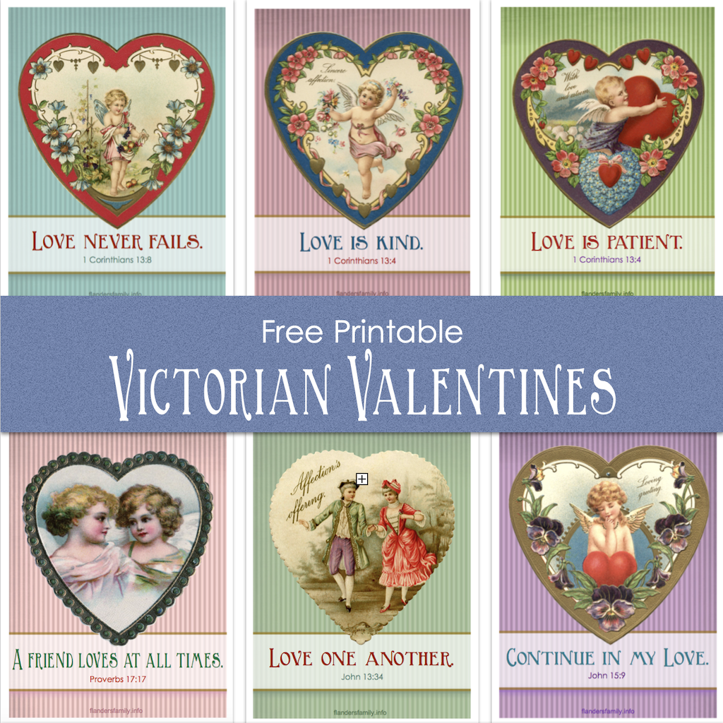 Free Victorian Valentines (with Bible Verses) - Flanders Family Home Life