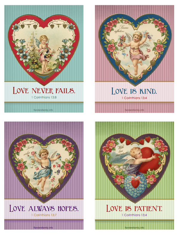 Lots of free printable cards and stickers for Valentine's Day, in a variety of styles, from flandersfamily.info