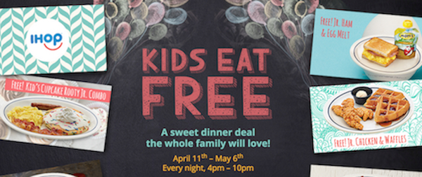 Kids Eat Free at IHOP through May 6, 2016