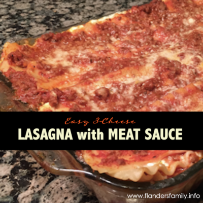Easy 3-Cheese Lasagna w/Meat Sauce
