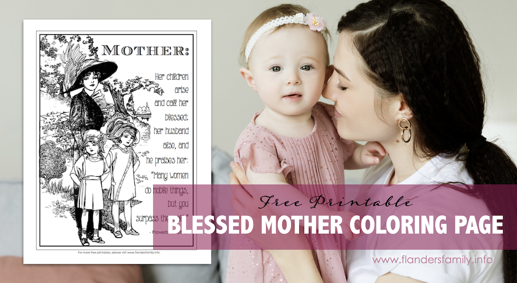 Blessed Mother Coloring Page 