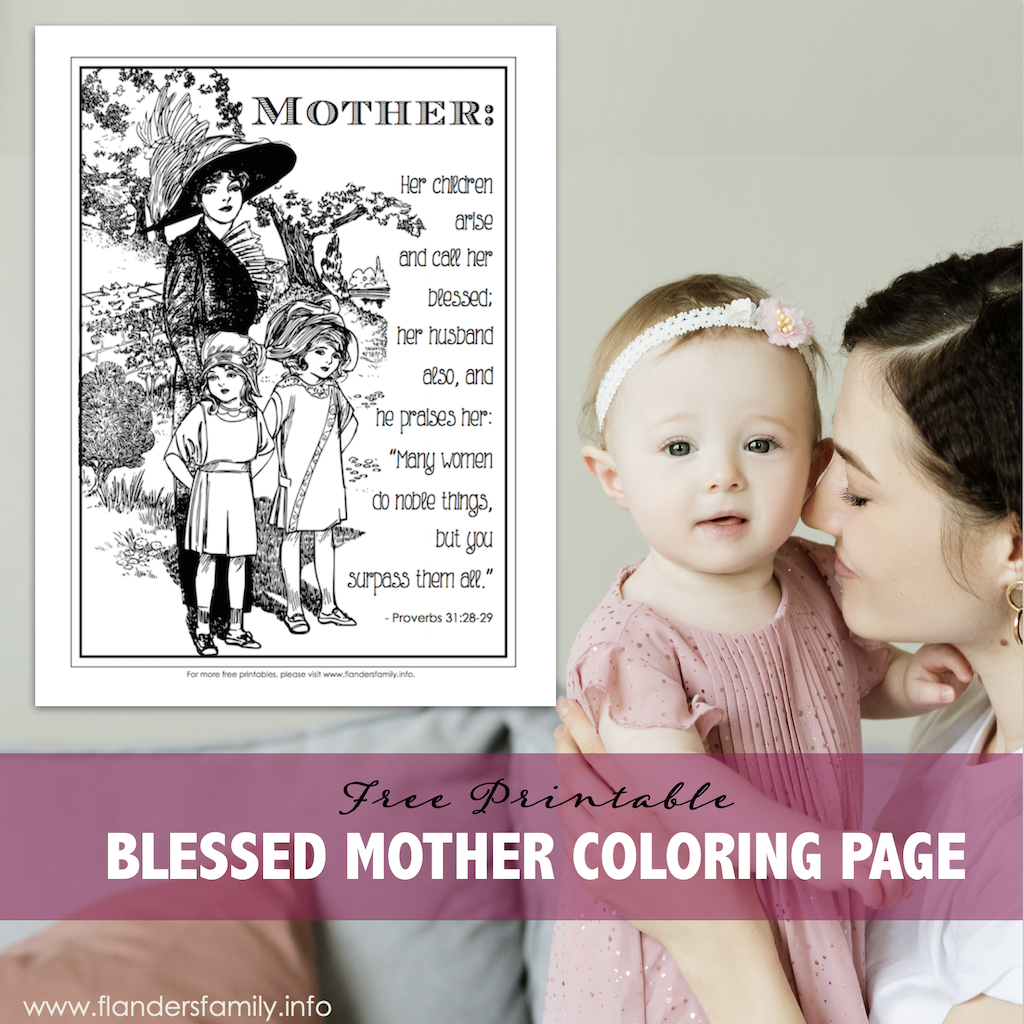 Blessed Mother Coloring Page 