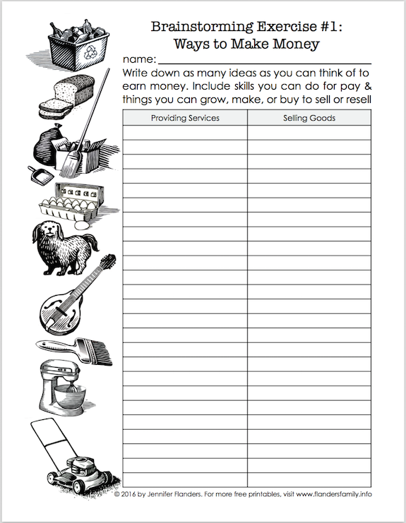 Printable Money Chart For Kids