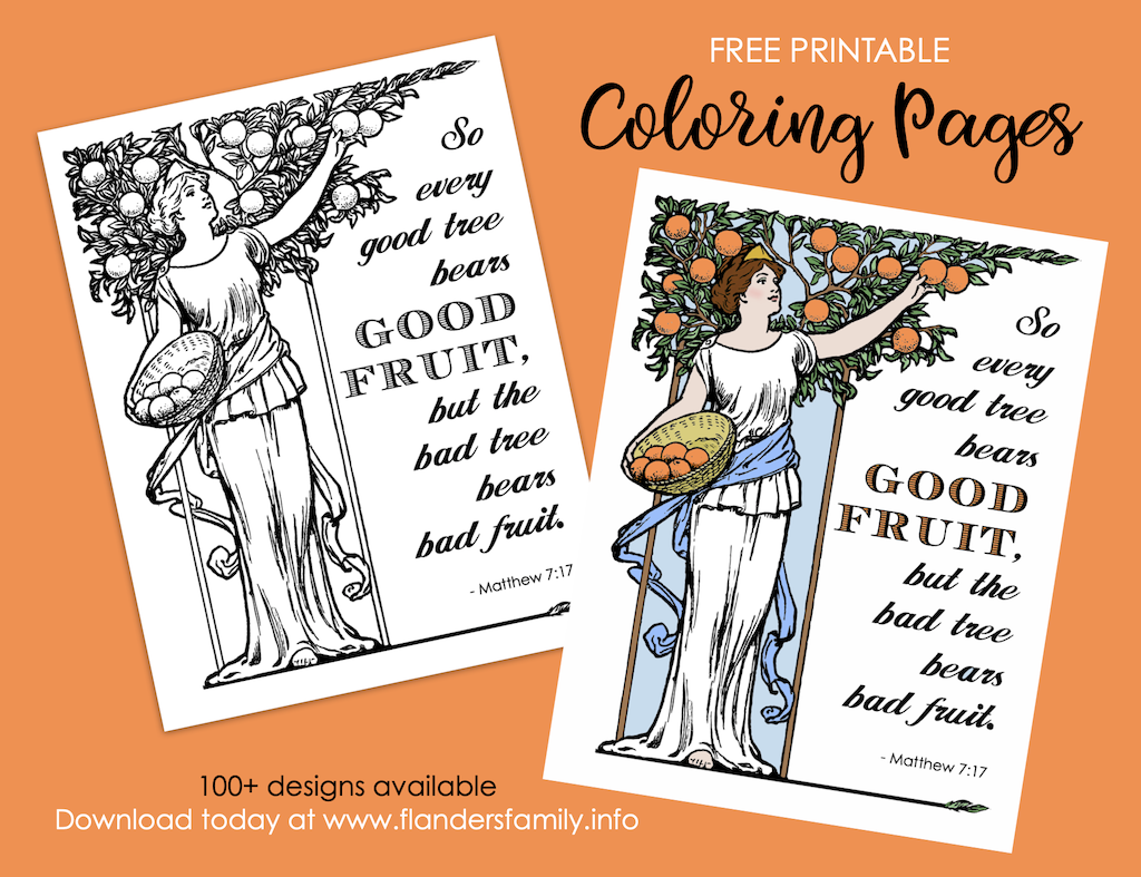 Download Bearing Good Fruit Coloring Page Flanders Family Homelife