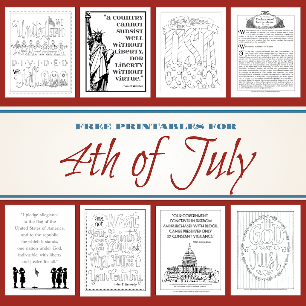 Fourth of July Printables