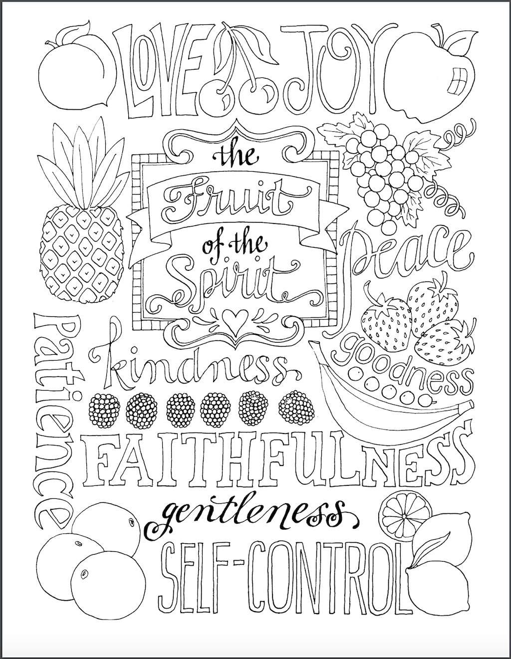 9 Best Fruit Of The Spirit Coloring