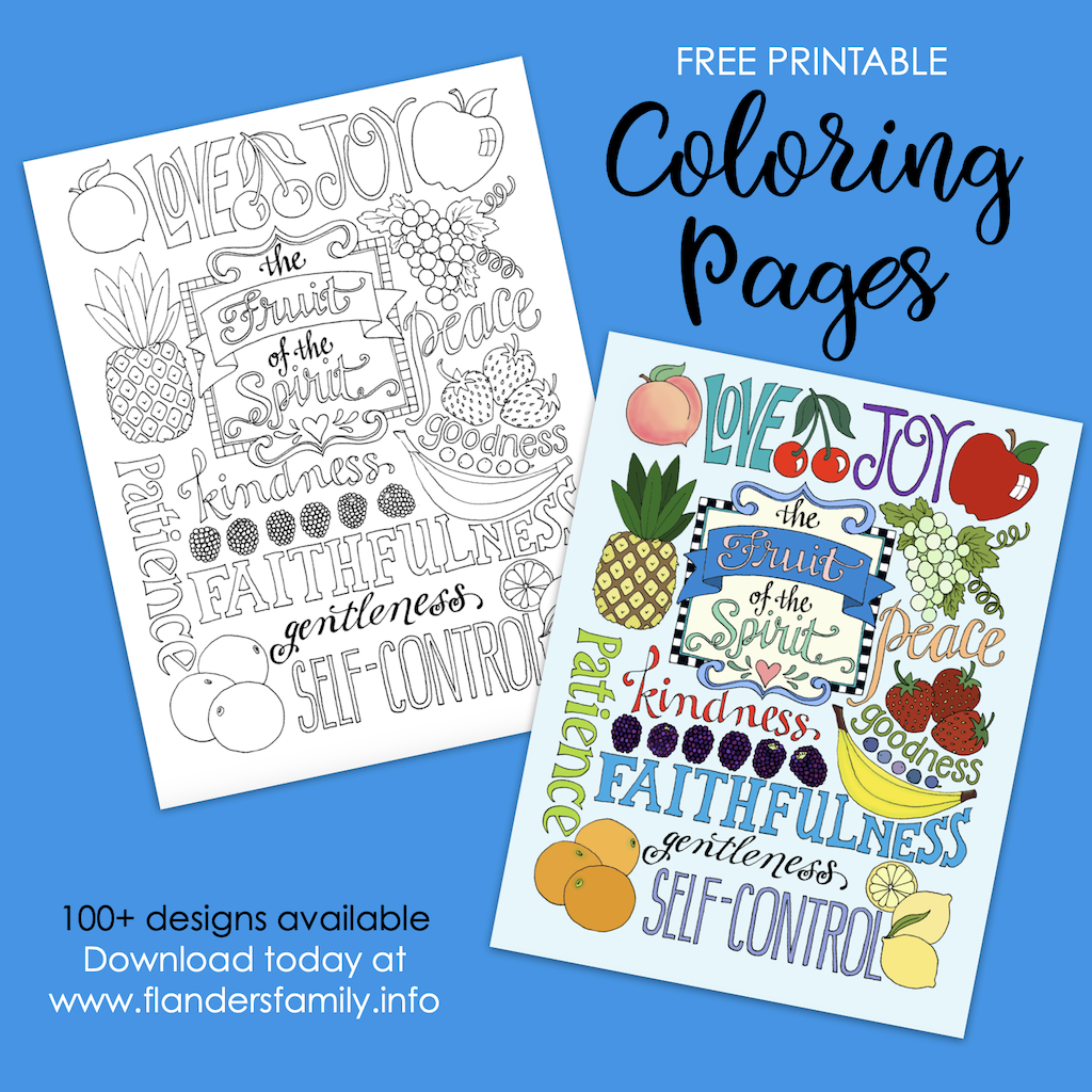 Download Fruit Of The Spirit Coloring Page Flanders Family Homelife