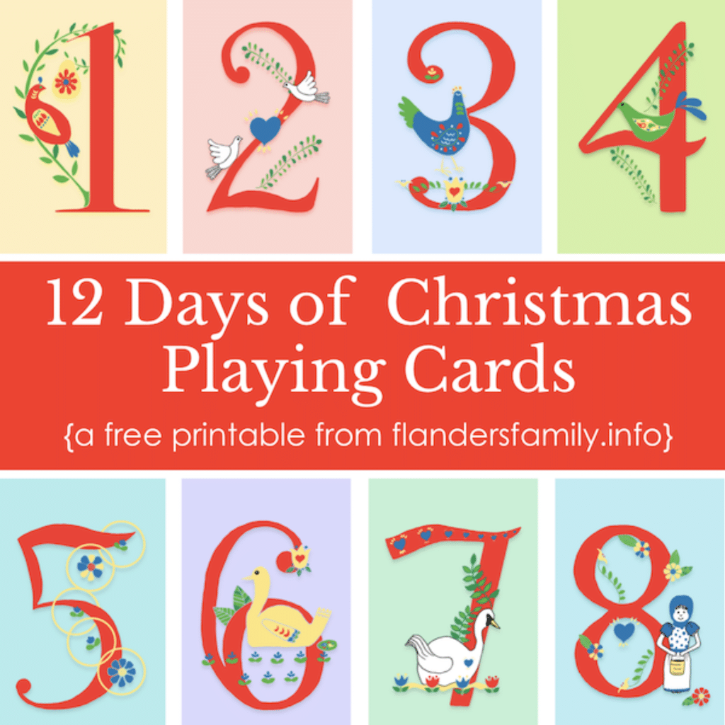 12 Days Of Christmas Playing Cards Flanders Family Homelife