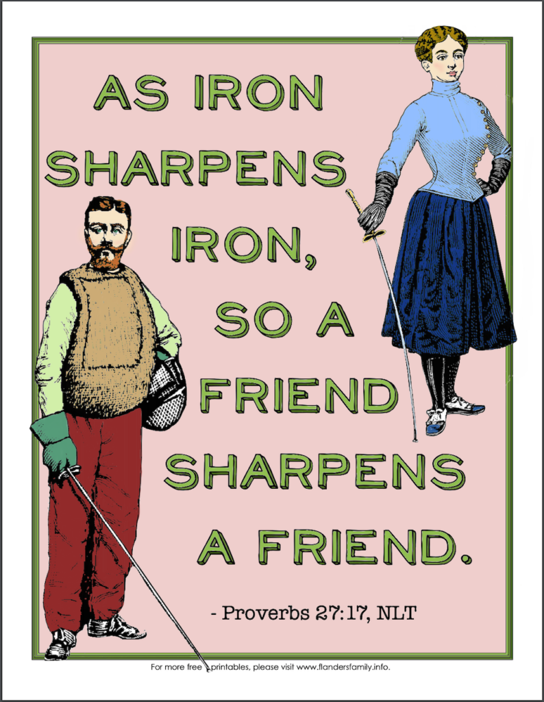 Iron Sharpens Iron Coloring Page - Flanders Family Homelife