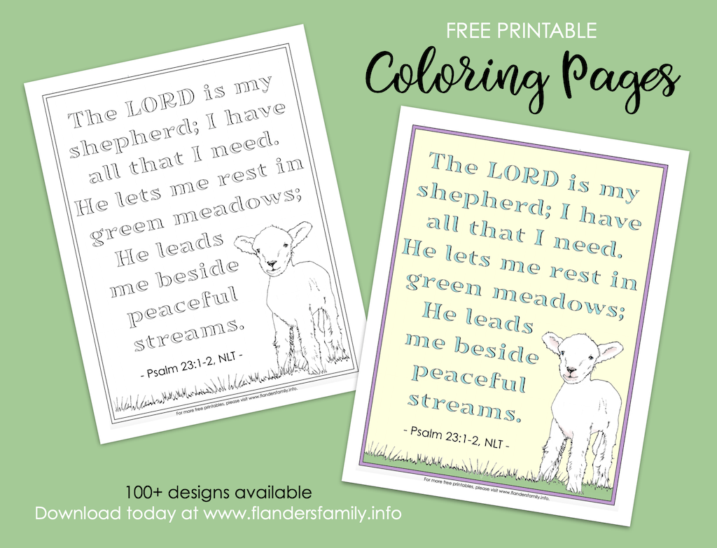 Lord is My Shepherd Coloring Page