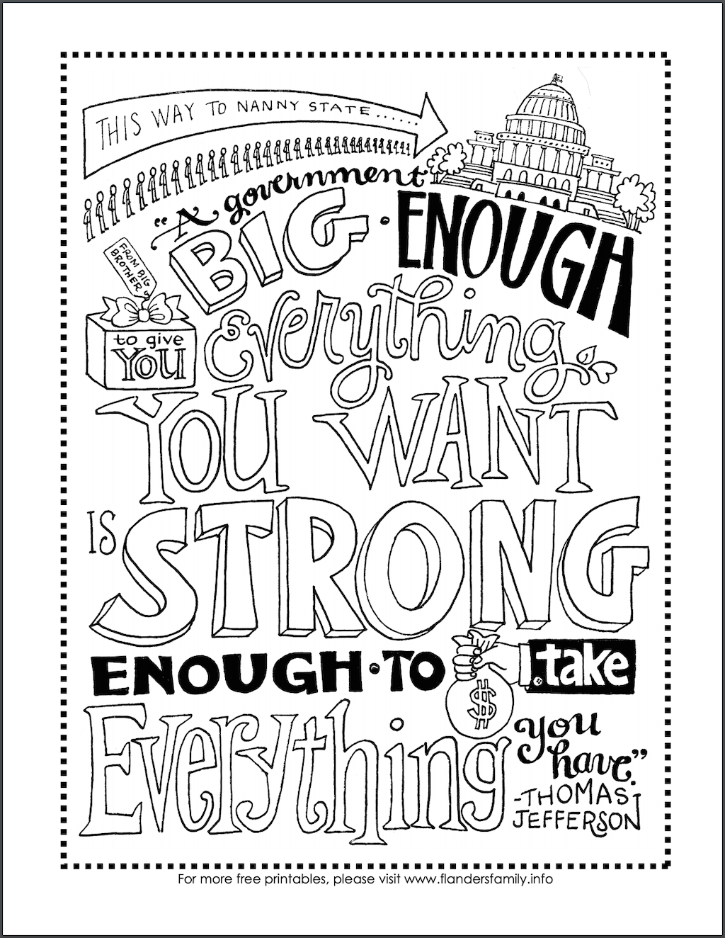 constitution day coloring page flanders family homelife