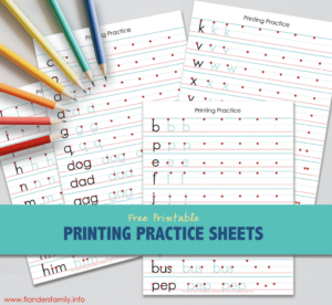Free Printing Practice Sheets - Flanders Family Homelife