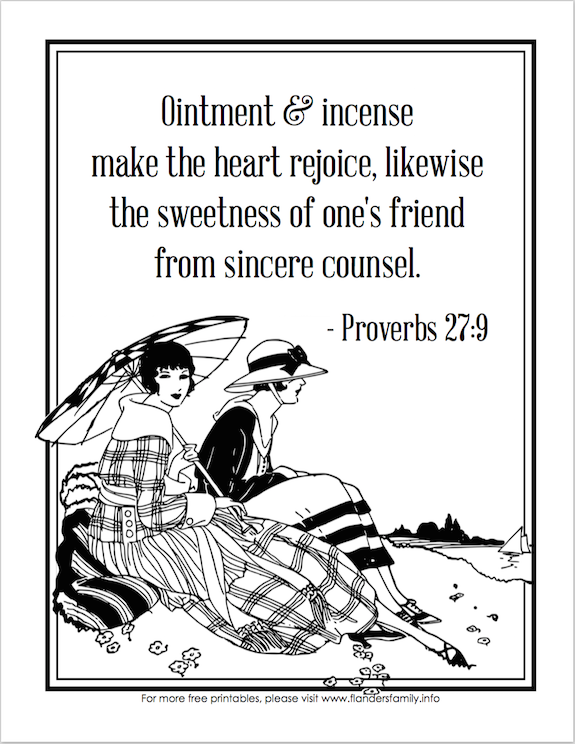 Free Scripture-based coloring pages from www.flandersfamily.info -- in English or Spanish!