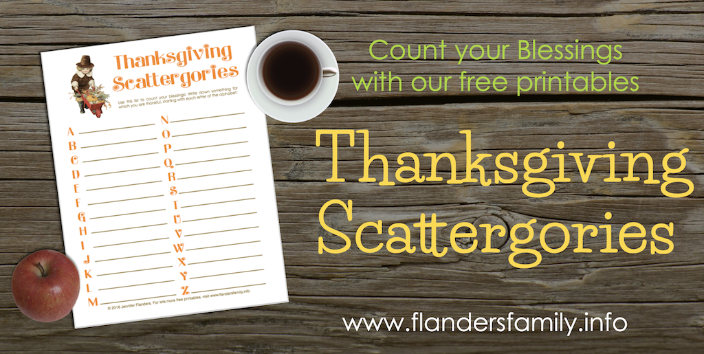 Thanksgiving Scattergories 