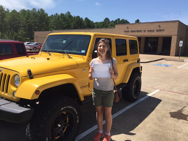Rachel got her license
