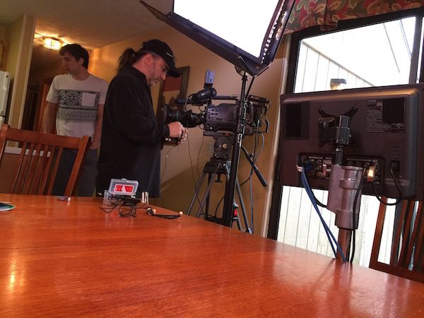 With Camera Crew in Gatlinburg
