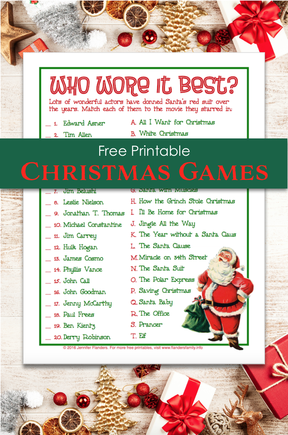Who Wore It Best? Christmas Party Game Flanders Family Homelife Christmas Game