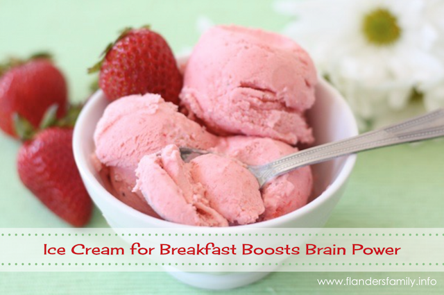 Ice cream for breakfast boosts brain power... so eat up!