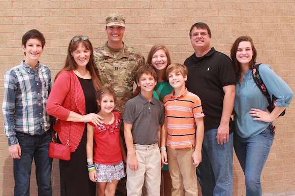 Doesn't David look handsome in uniform?