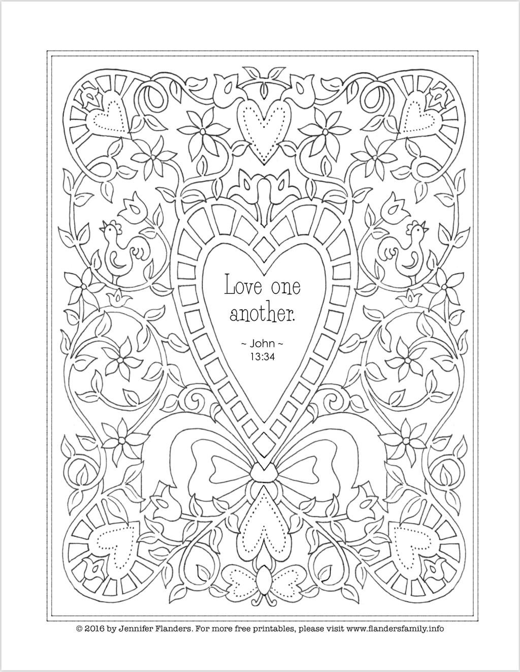 Coloring Pages for Valentine's Day   Flanders Family Homelife